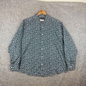 Brooks Brothers Thomas Mason Shirt Mens XXL Floral Print Cotton Made in USA Lux